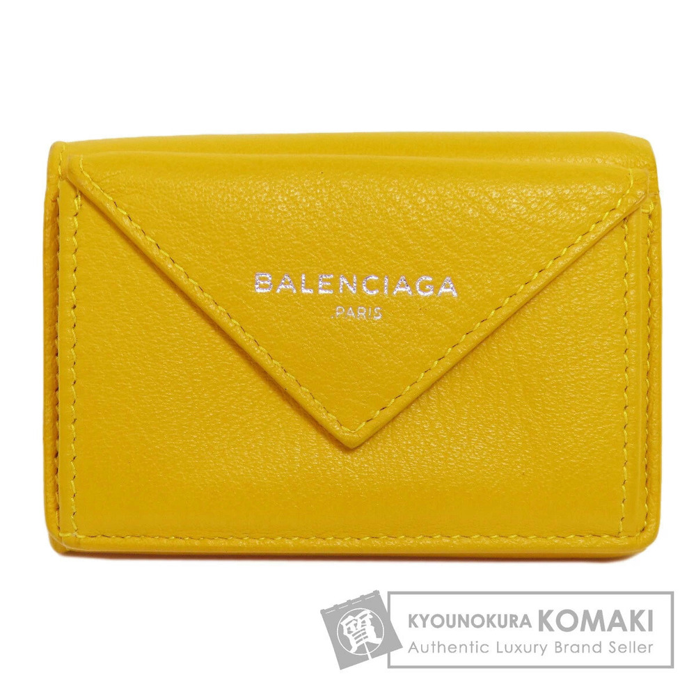 Balenciaga Paper Wallet Bi fold Wallet Leather